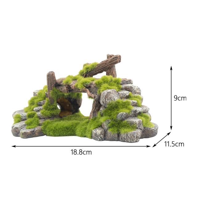 Ornamento Multifuncional para Aquário: Caverna Rockery Decorativa para Mesa e Desktop