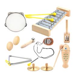 9 pçs crianças instrumentos musicais brinquedo mão sino chocalho shaker percussão criança instrumentos musicais para crianças - Image 5
