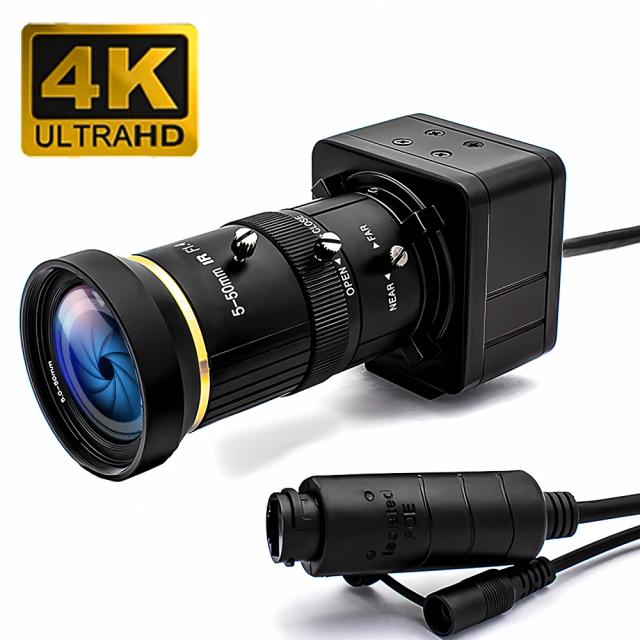 Câmera IP WGWK 4K Sony IMX415 8MP Lente Varifocal 5-50mm Baixa Iluminância POE RTSP P2P Onvif