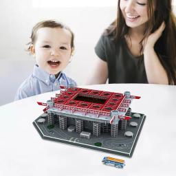 3D Football Field Model, DIY Assembly, Stadium Puzzle, Football Club Stadium, lembrança, brinquedos para crianças, crianças, adultos Presentes - Image 5