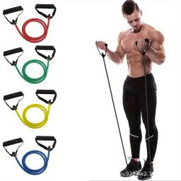 Faixas de resistência com alças, faixas de exercício, faixas de treino com alças para homens e mulheres, equipamentos de treinamento de força em casa - Image 1