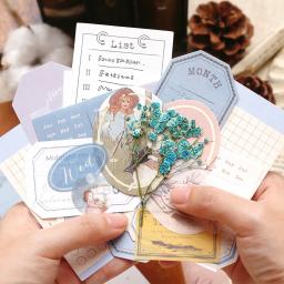 30pcs sala de memória retro adesivos de papel decorativo scrapbooking rótulo diário álbum de papelaria planta vintage planejador de diário - Image 6