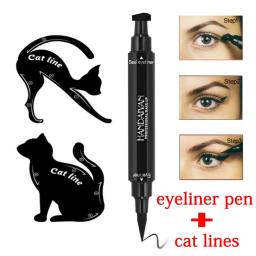 Lápis Delineador Líquido Dual End Black, Pro Impermeável, Maquiagem de Longa Duração, Eye Liner Pen, Linha Cat, Eye Stencils - Image 1