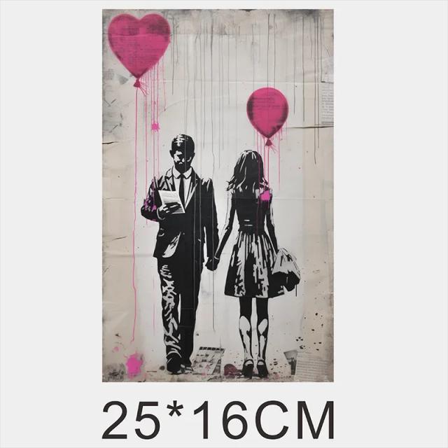 Adesivo de Graffiti Ferro em Forma de Coração Cinza, Impermeável e Ideal para Vestuário, Bolsas e Jaquetas DIY