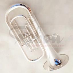 Weifang-Rebon Bb Chave Banhado A Prata Barítono Tuba com Estojo Macio - Image 6