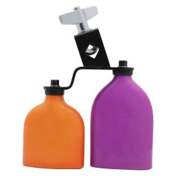 Conjunto de bateria com alto e baixo som Knocker, percussão instrumento acessórios, Cowbell para tambor, laranja e roxo - Image 4