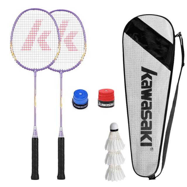 Kawasaki Raquete de Badminton UP-0182 Liga de Alumínio com Corda para Entretenimento ao Ar Livre