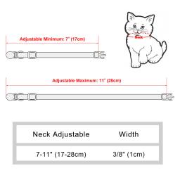 Coleiras ajustáveis impressas personalizadas do filhote de cachorro do gatinho do colar do gato com o sino gravado livre da placa de identificação anti-coleiras perdidas dos gatos - Image 6