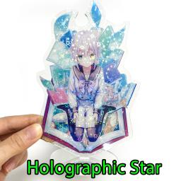 Anime figura claro personalizado acrílico suporte modelo placa transparente impressão holográfica mesa decoração sinal chaveiro presentes de aniversário animal de estimação - Image 4
