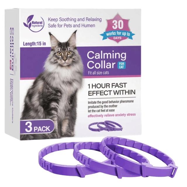 Coleira Calmante Natural com Feromônios para Cães e Gatos - Alívio do Estresse e Ansiedade em Pacotes de 3 e 4 unidades
