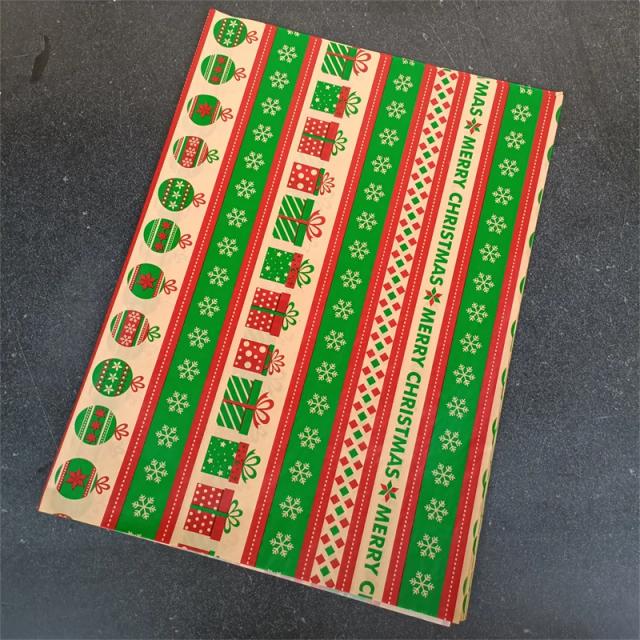 Papel de Tecido Kraft Impresso Multicolorido para Embrulho de Presentes - 20 Folhas de 14x20 cm para Festas e Eventos