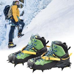 10/12 dente profissional crampons escalada ao ar livre de pesca neve skid sapato capa montanhismo skid gear 10/12 dentes gelo crampon - Image 5