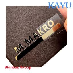 Etiquetas de metal autoadesivas personalizadas, logotipo em relevo 3D, etiquetas de metal para carro, laptop, notebook, design livre - Image 1