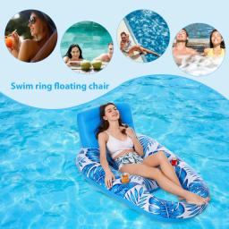 Assento flutuante de esportes aquáticos infláveis Assento flutuante de natação multifuncional portátil, dobrável, durável, acessórios de piscina, verão - Image 3
