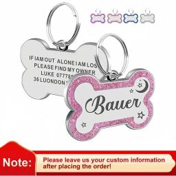 Etiquetas de identificação personalizadas gravadas para animais de estimação, coleira, aço inoxidável personalizado, cachorro e gato, qualquer nome - Image 4