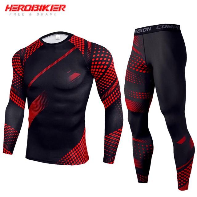 Conjunto Esportivo Masculino: Ternos de Compressão, Calças Justas e Rashguard para Treino e Corrida