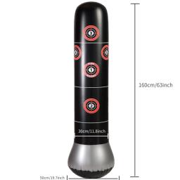 Poste De Boxe Vertical Inflável, Equipamento De Fitness Tumbler Espessado, Saco De Perfuração, Exercício Sandbag, 1Pc - Image 6