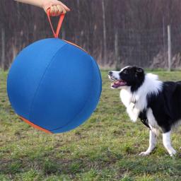 Cães pastoreio bola brinquedo engraçado interativamente animal estimação ar livre inflável bola brinquedo pet dente para - Image 4