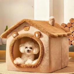 Universal Four Seasons Nest House para cães e gatos, pequenos suprimentos de cama para animais, removíveis e laváveis, peluche, populares - Image 1