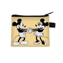 Disney-Anime Mickey Mouse Carteira, Minnie Kawaii Coin Purse, Crianças dos desenhos animados, Portáteis Titulares de Cartão de Identificação Saco De Armazenamento De Chave De Poliéster - Image 5