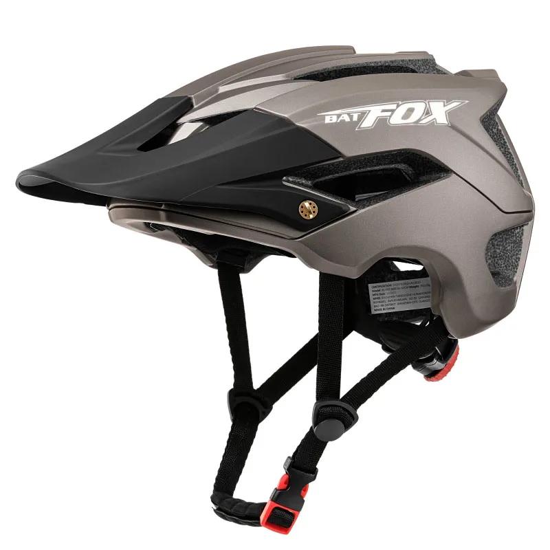 BAT FOX-Capacete De Bicicleta De Montanha Para Homens, Capacete De Bicicleta, Capacetes De Ciclismo Preto Fosco, Capacete MTB - Image 1