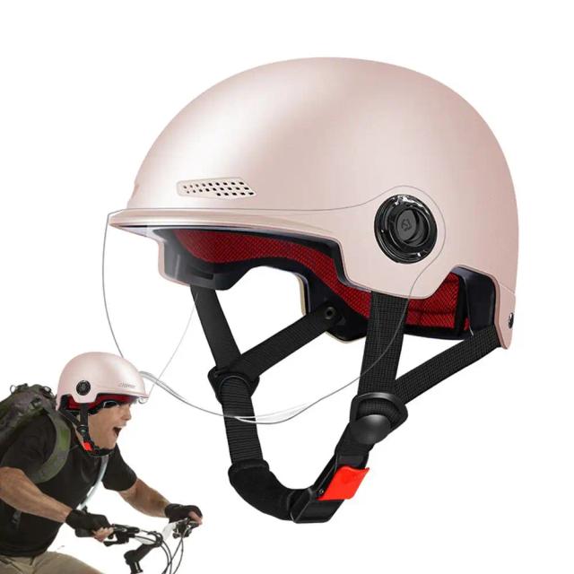 Capacete de Motocicleta Ajustável com Viseira, Óculos Destacáveis e Proteção Anti-UV.