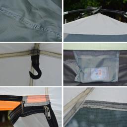 3-4 pessoa dupla camada à prova de chuva ao ar livre barraca de acampamento abrigo para pesca caça viagem aventura e festa de família verde azul - Image 5