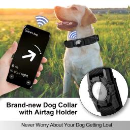 Coleira AirTag com Alça para Cães, Coleira Tática para Cães de Médio e Grande Porte, Coleira Militar com Fivela de Metal para Cães Grandes - Image 2