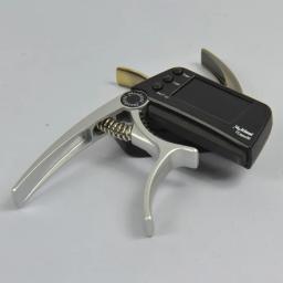 Tuner de guitarra multifuncional com LCD, Capo TCapo para baixo elétrico acústico, liga de alumínio, 2 em 1 - Image 2