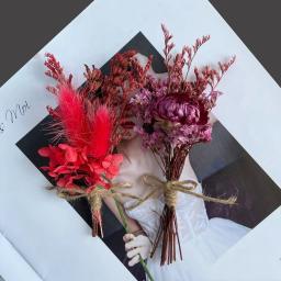 Mini Buquê Seco Bela Flor Eterna, Pacote De Material DIY, Caixa De Presente Personalizada, Acessórios Do Casamento, Decoração De Casa - Image 5