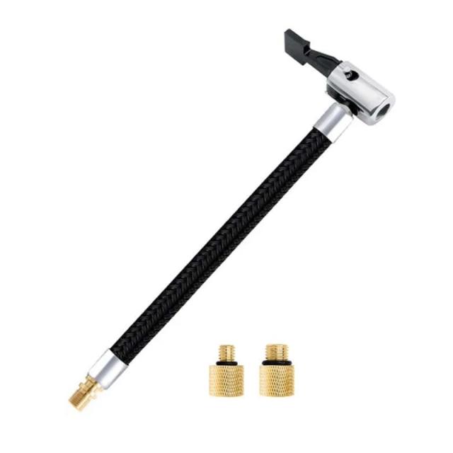 Mangueira Extensível para Bomba de Pneus com Adaptadores para Compressor de Ar em Carros