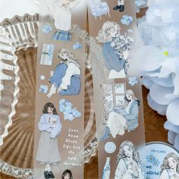 Adesivos de fita Washi para artes e ofícios, fitas florais Washi, fita lavável, fita decorativa para diário, diários DIY - Image 3