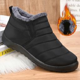 Plataforma de neve botas femininas sapatos punk para mulher deslizamento em sapatos mulher botas de tornozelo macio manter quente pele sapatos de inverno feminino botas mujer - Image 1