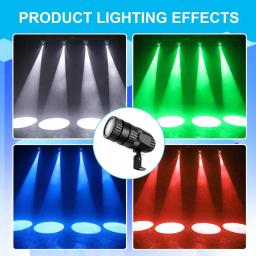 RGBW LED Mirror Ball Light com controle remoto, feixe pendente, holofotes, efeito de iluminação, DJ Disco Party, dança, Xmas Stage, 15W - Image 4