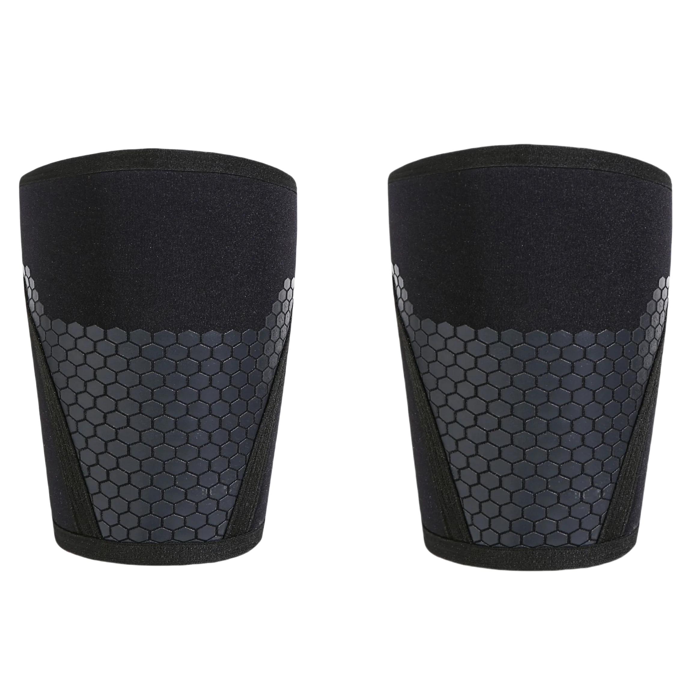 Joelheira neoprene para levantamento de peso, suporte para treinamento de força com favo de mel, silicone antiderrapante, homens e mulheres, 7mm - Image 1