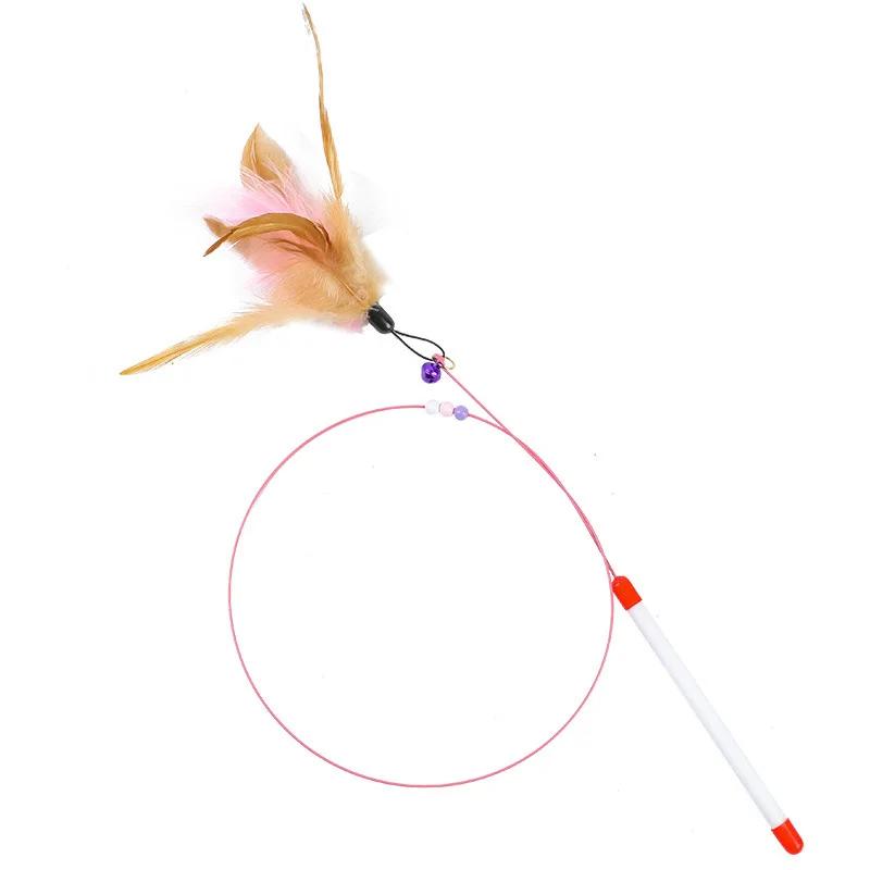 Brinquedos de pelúcia gato com anel sino para animais de estimação, jogo engraçado, alta qualidade, corda elástica, Pet fornecimentos, Happy Cat acessórios, bons suprimentos - Image 1