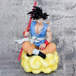 Anime dragon ball z son goku figuras de ação gk com nuvem boneca dos desenhos animados 21cm estátua pvc coleção modelo brinquedo presente para amigo - Image 1