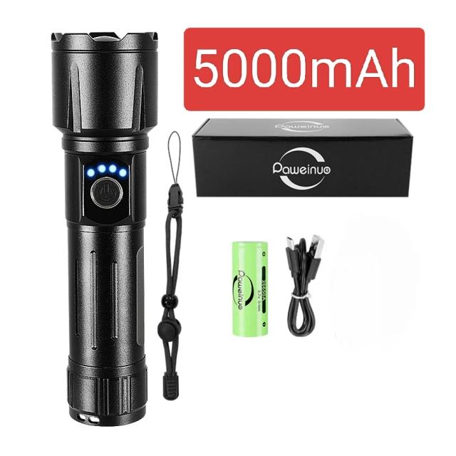 Lanterna Tática Recarregável Ultra Poderosa 1000000LM com Bateria de 5000mAh para Atividades ao Ar Livre