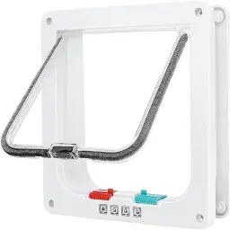 Porta com aba de plástico para animais de estimação, porta de segurança, pequeno pet fornecimentos, porta com aba para cão e gato, cachorro e gatinho, porta com aba de segurança - Image 2