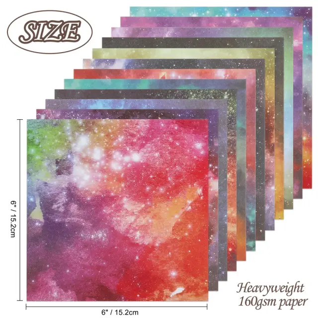 Conjunto de 12 Folhas de Papel para Scrapbooking 6x6 Polegadas com Estampa em um Lado - Perfeito para Artesanato e Diário
