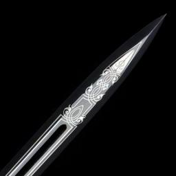 Espadas han pretas kongfu chinesas, lâmina de aço de alto manganês, artesanal real, cabo de metal afiado, arma de treinamento katanas - Image 4