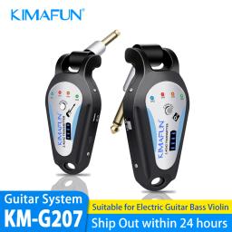 Kimagfun-Sistema de Guitarra Recarregável Sem Fio, Baixo Elétrico, Violino, Instrumentos de Sopro Digitais, Receptor 6.35mm, 2.4GHz - Image 1