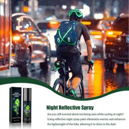 Tinta Spray Brilhante Reflexiva Brilhante para Roupas, Pintura de Segurança para Bicicletas, Brilha no Escuro, 100ml - Image 2