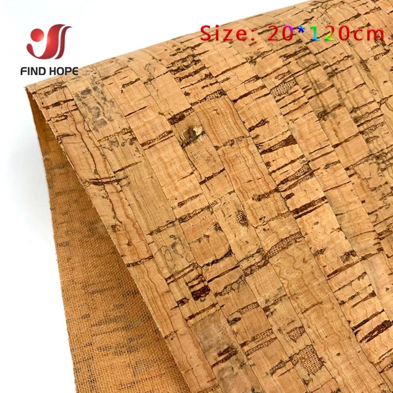 1pc 20cm * 120cm natural cortiça madeira couro tecido impresso colorido arco artesanato saco sapatos material rolo diy - Image 1