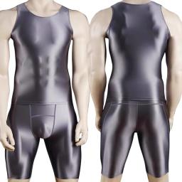 Fatos de treino com pesos, colete elástico, tanques, brilhante, esportes, fitness, conjuntos de corrida, tops, shorts, ternos, troncos de natação, brilho, sexy - Image 1
