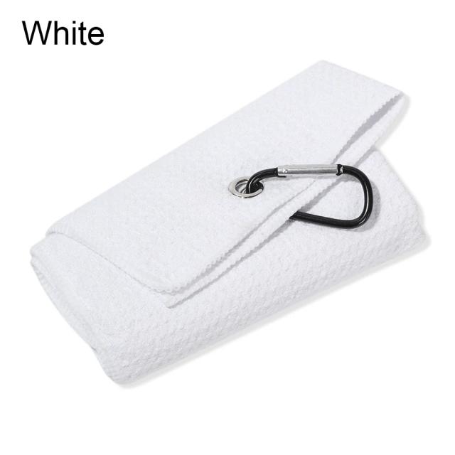 Toalha de Microfibra para Golfe com Gancho Mosquetão - Ideal para Limpeza de Clubes, Bolas e Mãos, 30x50cm
