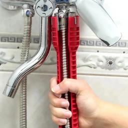 8 em 1 torneira e pia instalador reparação chave ferramenta de instalação do encanamento extrator de tubulação da bacia chave para o banheiro - Image 6