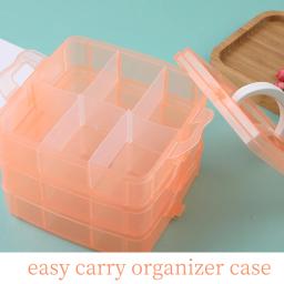 Miusie 1pc transparente caixa de armazenamento de plástico organizador recipiente prático caixa de armazenamento para jóias ou lã feltro artesanato ferramentas de costura - Image 3