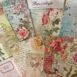 Panalisa-Pacote de Papel Scrapbooking Estampado, Papel Artesanal, Cartão de Fundo, Estilo Vintage, 20 Folhas, 10 Projetos - Image 5