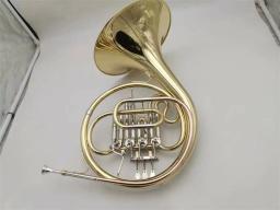 Belo instrumento musical bronze com caso, trompa, 4 chaves, Bb, mais novo - Image 3